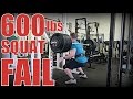 HUGE 600LBS SQUAT FAIL | McDonald's Cheat Meal