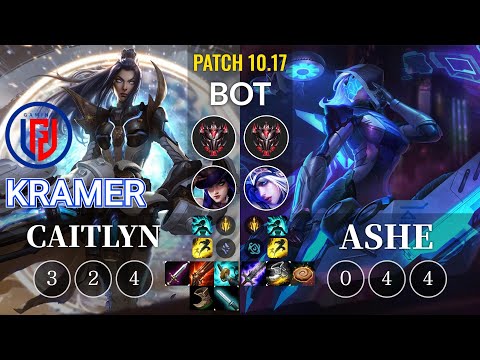 LGD Kramer Caitlyn vs Ashe Bot - KR Patch 10.17