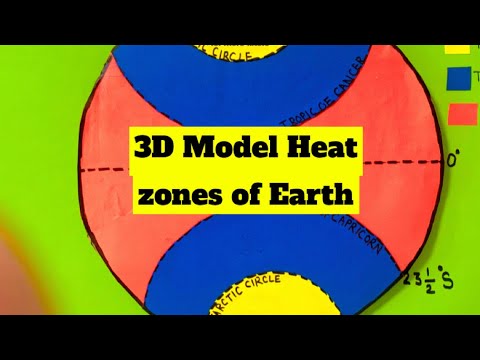 3D Model of different Heat zones of earth #3dmodel #heatzones #modelofheatzones