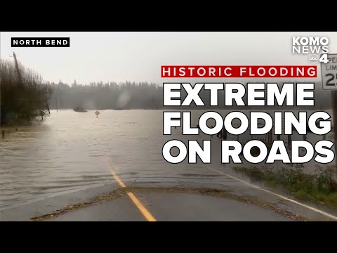 Extreme flooding on roads across western Washington