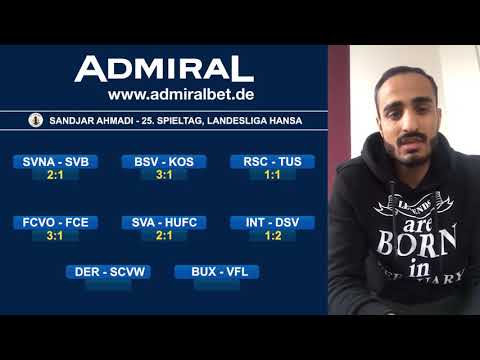 ADMIRAL-Tipps mit Sundjar Ahmadi (VfL Lohbrügge), 25. Spieltag, Landesliga Hansa | ELBKICK.TV