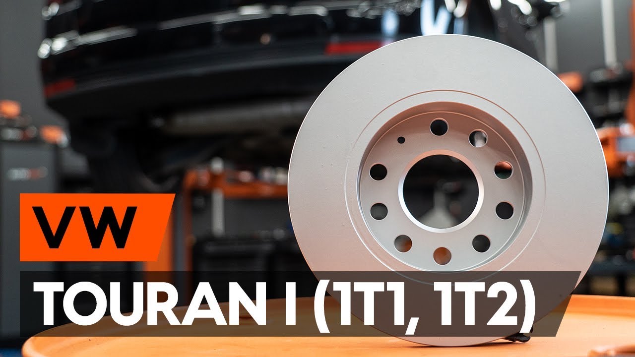Como mudar discos de travão da parte traseira em VW Touran 1T1 1T2 - guia de substituição