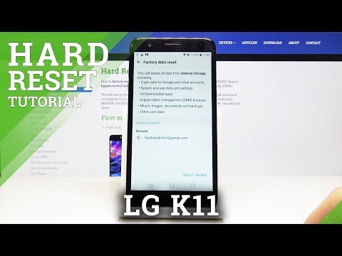 Factory Reset LG K11 – Erase All Content & Settings