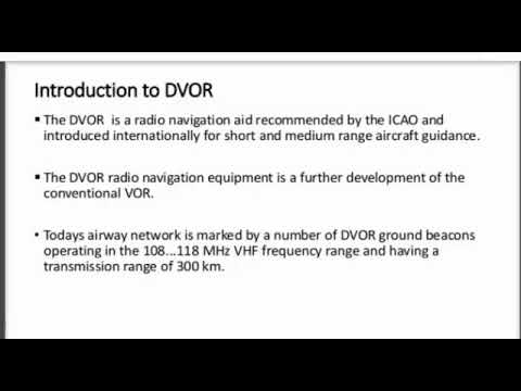 Doppler VHF Omnidirectional Ranges - DVOR.      Part 1