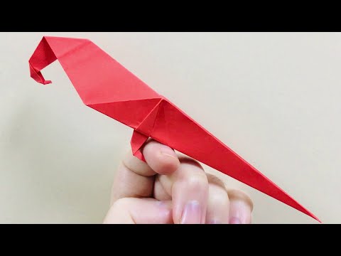 Origami PAPAGEI aus Papier falten – VOGEL basteln - Bastelidee für Anfänger