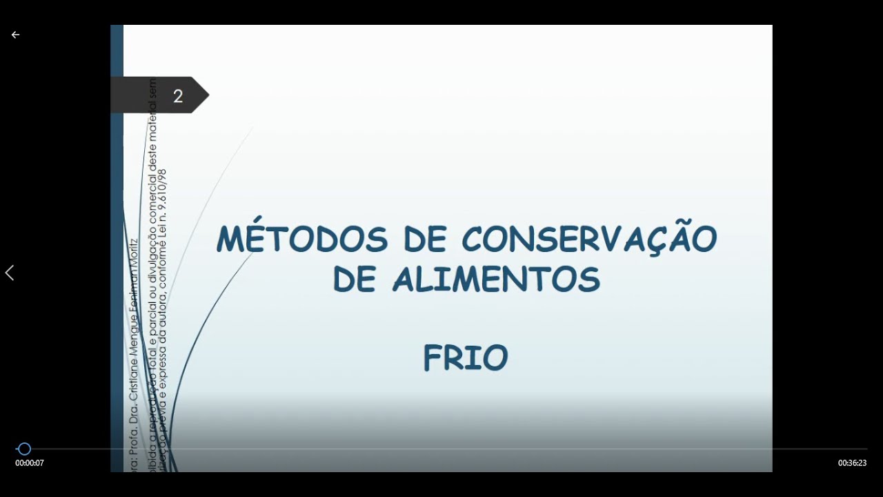 Métodos de Conservação de Alimentos - Frio
