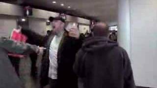 Cardiff City fan singing in Wembley