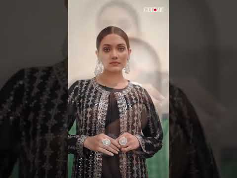 Gulzar Begum Crushed Georgette Wholesale Gown With Dupatta Catalog – product video thumbnail