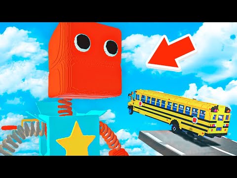 Big & Small CARS vs BOXY BOO PROJECT: PLAYTIME (Teardown Mods)