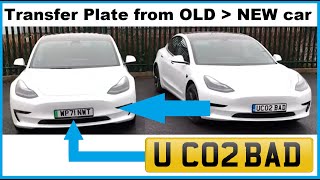 How to Transfer Registration Number Plate From One Car to Another Online Using DVLA Website .GOV