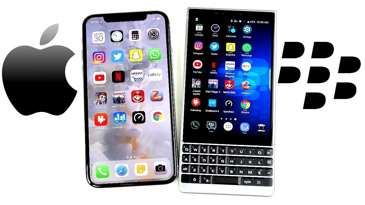 iPhone X vs BlackBerry Key2 Speed Test!