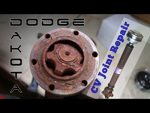 Dodge Dakota Front Drive Shaft CV Joint Repair (fix crunching noise when in 4x4)
