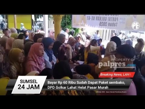 Bayar Rp 60 ribu Sudah Dapat Paket Sembako, DPD Golkar Lahat