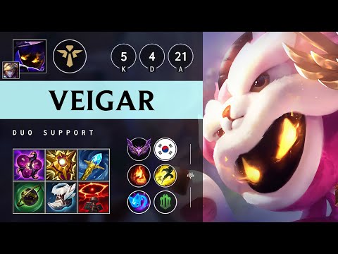Veigar Support vs Nautilus: Vision Controller - KR Master Patch 14.22