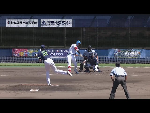 【ファーム】ファイターズ・阪口樂のタイムリーと谷内亮太のスクイズで鮮やかに逆転!! 2023年8月2日 北海道日本ハムファイターズ 対 東京ヤクルトスワローズ