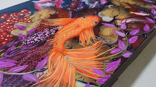 A HUGE Dutch Pour Alteration! 3D Coral Reef Dutch Pour On Large Canvas!