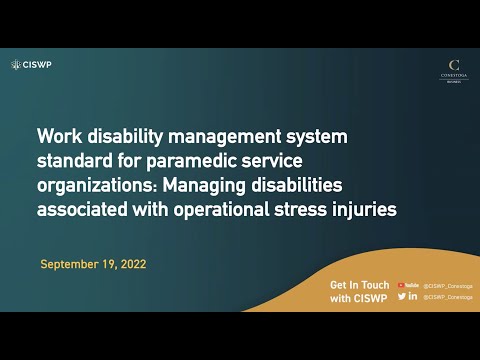 
<span>Work Disability Management in the Paramedic Service Organizations: Disabilities Associated with OSI</span>
