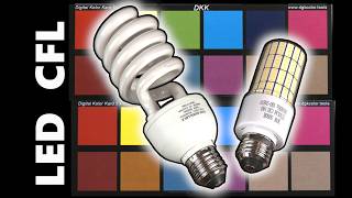 CFL vs LED in a Light Kit! Brightness and Color.