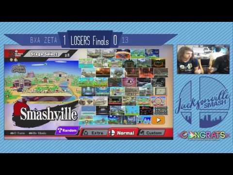 Jax Smash Weekly 4/6/17 - 13(Cloud) Vs BxA Zeta(Zero Suit Samus) - Wii U Losers Finals