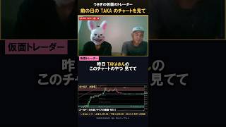 うさぎの仮面のトレーダーと『金利とドルが上がる間は 待つ』|ゴールドのライブトレード #Shorts