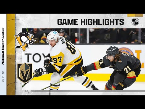 Penguins @ Golden Knights 1/17/22 | NHL Highlights