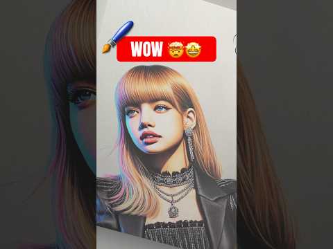 7 Levels of Girl Portrait Drawing: How to Draw a Girl #shorts #lisa #art