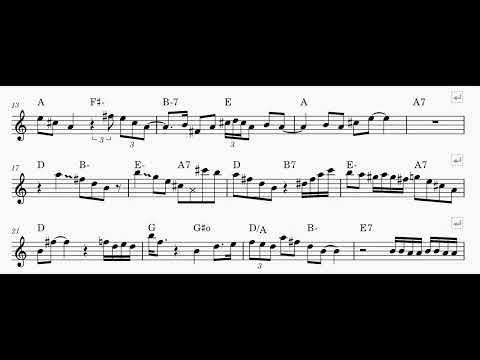 Gerry Mulligan solo transcription on Bunny