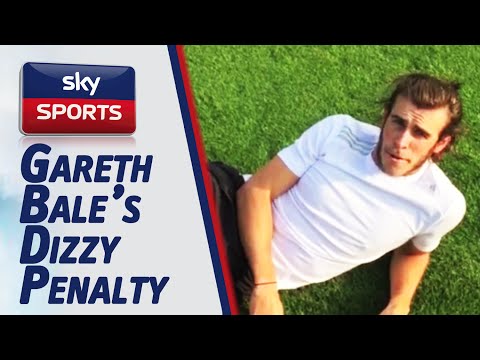 Gareth Bale takes a Dizzy Penalty for #dizzygoals