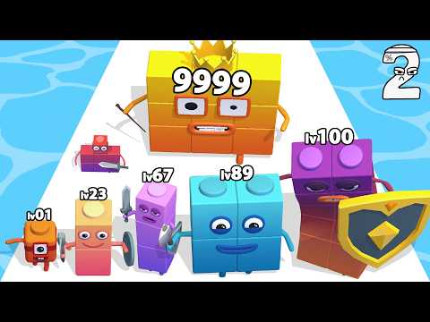 NUMBERCUBE MERGE EVOLUTION RUN - Level Up Numberblock Max Level Gameplay (Merge Number Cube: 3D Run)