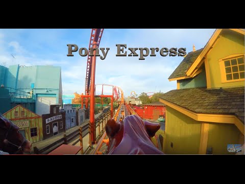 Pony Express Roller Coaster - Knott's Berry Farm - 2016 - 4K Quality POV