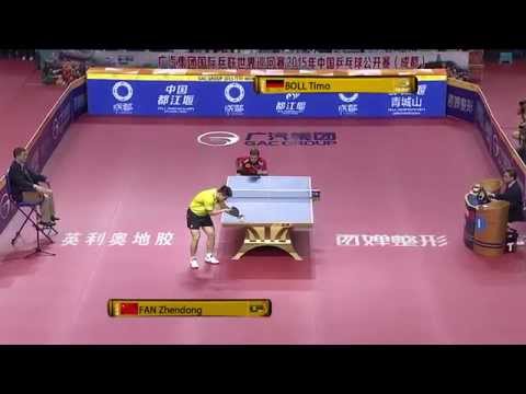 2015 China Open MS-QF Fan Zhendong - Timo Boll (full match|short form in HD)