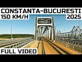 Constanta Bucuresti 2025 Calatorie Cu Trenul La 150 Km H Rearview Full Video Romanian Fast Train NEW