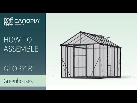 Växthus Canopia by Palram Glory 12,2 m² Mörkgrå