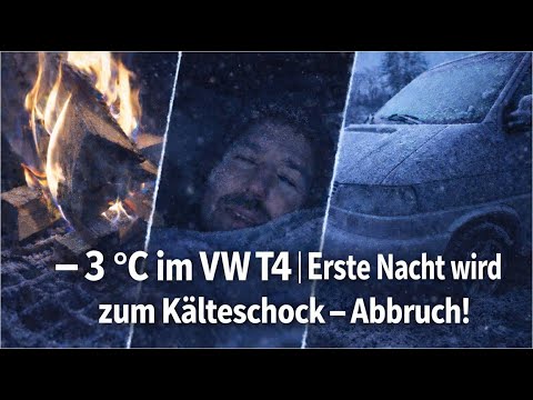 👉 Blauäugig ins Winter-Camping ❄️ | Mein erster VW-T4-Trip (2023) & warum ich abbrechen musste