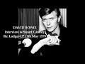 DAVID BOWIE - Interview to promote Lodger 12th May 1979