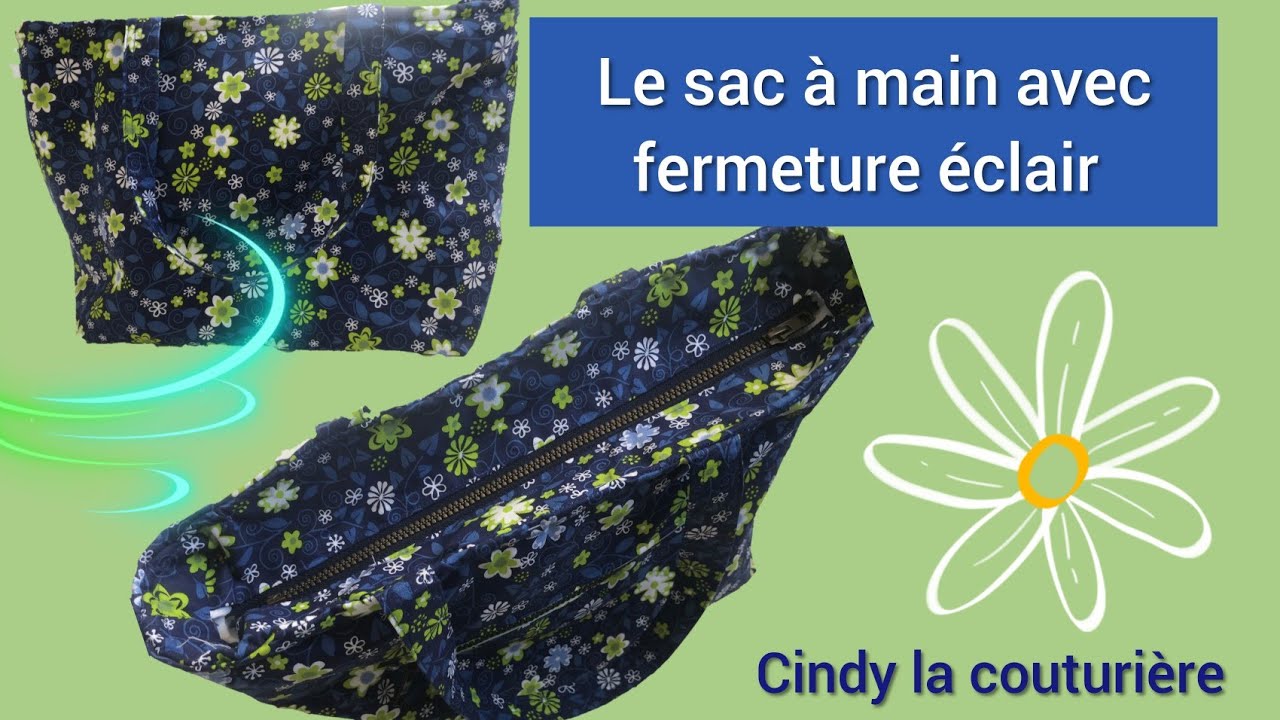 Tuto couture facile ~ Sac à main avec fermeture éclair - Cindy la couturière