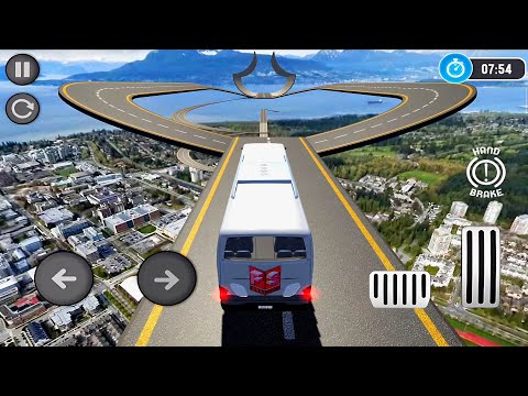 Crazy Bus Stunts Driver Simulator - Impossible Tracks Coach Bus Stunts Driving : Android Gameplay #6