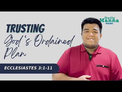 Daily Manna (Day 353) with Pastor Jeric Gabriel Elola | TRUSTING GOD'S ORDAINED PLAN