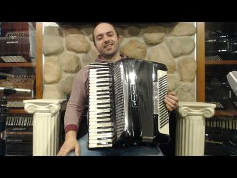 5670 - Black Excelsior Slimline Accordiana Piano Accordion LMMH 41 120 $1999