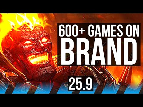 BRAND vs YASUO (MID) | 9/2/11, 600+ games, Dominating | KR Diamond | 25.9