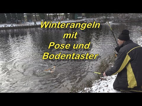Winterangeln mit Pose und Bodentaster