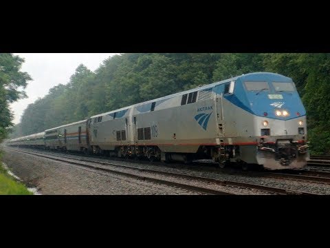 AMTK 109 & 153 leading Amtrak 48 past Sheridan, NY