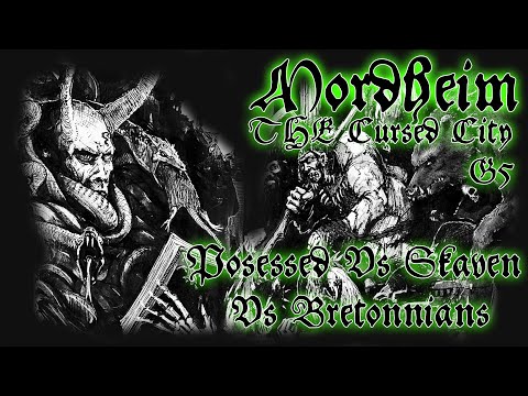 Skaven vs Bretonnia vs Posessed - Mordheim Battle Report Campaign G5 - Mordheim THE Cursed City