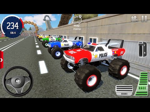 Juegos De Carros - Police 4x4 Monster Truck Stunts Driver Simulator 3D - Android / IOS GamePlay #3