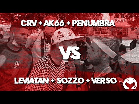 CRV + AK66 + PENUMBRA vs LEVIATÁN + SOZZO + VERSO: Octavos | BallenitasRap Triplice