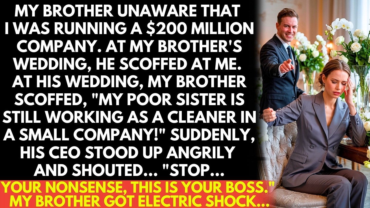 My brother mocked my job, unaware I owned a $200 million company! His CEO stood up! Everyone shocked