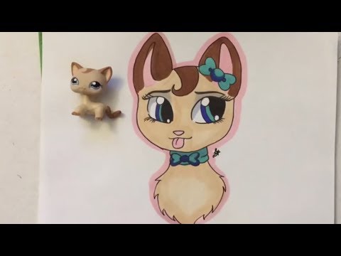 LPS Shorthair Cat Speed draw - YouTube