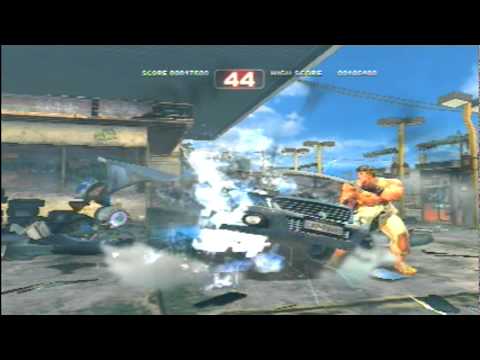 SSF4 AE: Car Crusher Bonus Stage (Ryu) 100% - ASH4488