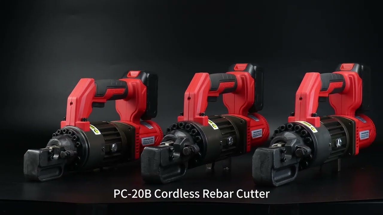 PC-20B electro-hydraulic rebar cutter cutting rebar video