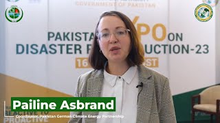 Ms. Pailine Asbrand (Coordinator) from Pakistan German Climate Energy Partnership